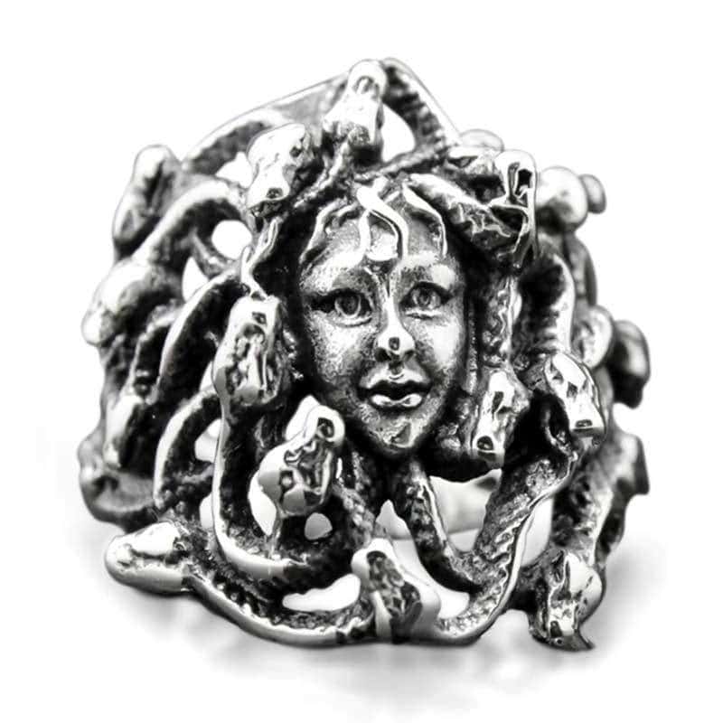 Yılan Yüzük Medusa (Çelik)