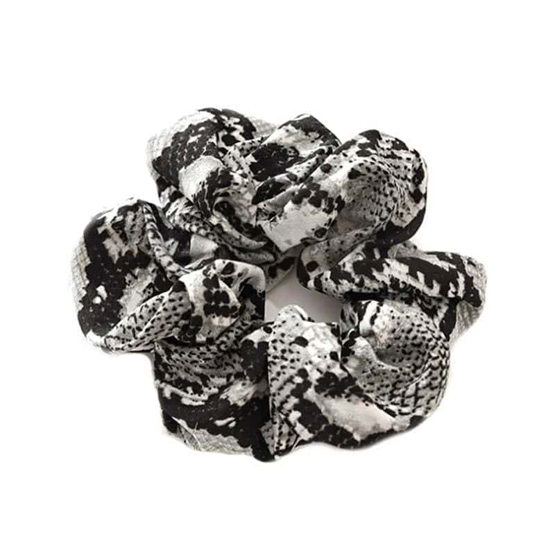 Yılan Saç Lastiği Siyah Beyaz (Scrunchies)
