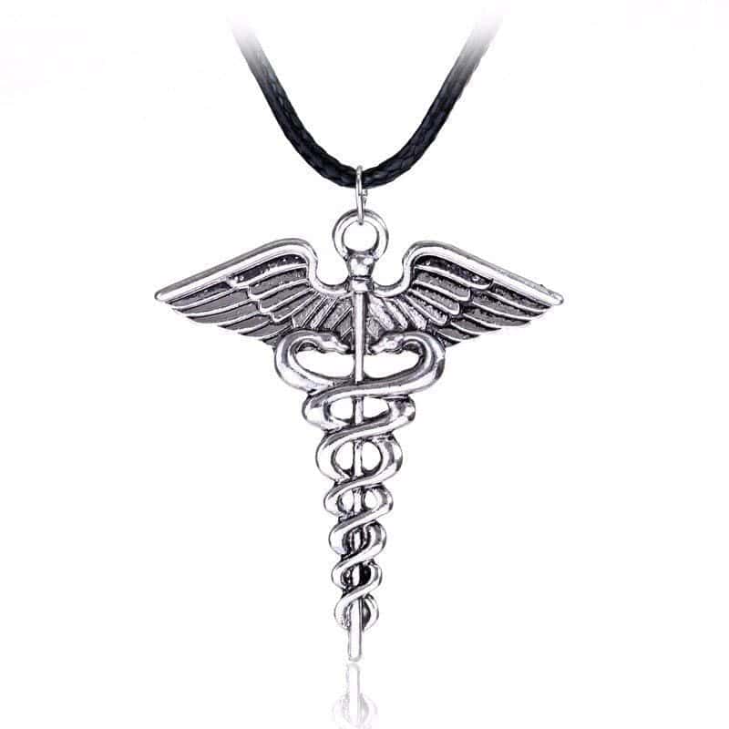 Yılan Kolye Caduceus (Gümüş)